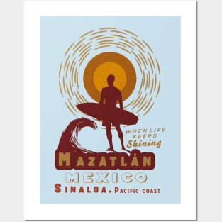 Vintage mazatlan, mexico Surf Posters and Art